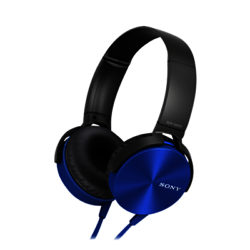 Sony XB450AP On-Ear Headphones, Mic/Remote Blue